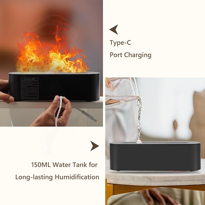 Flame Humidifier With Essential Oil
