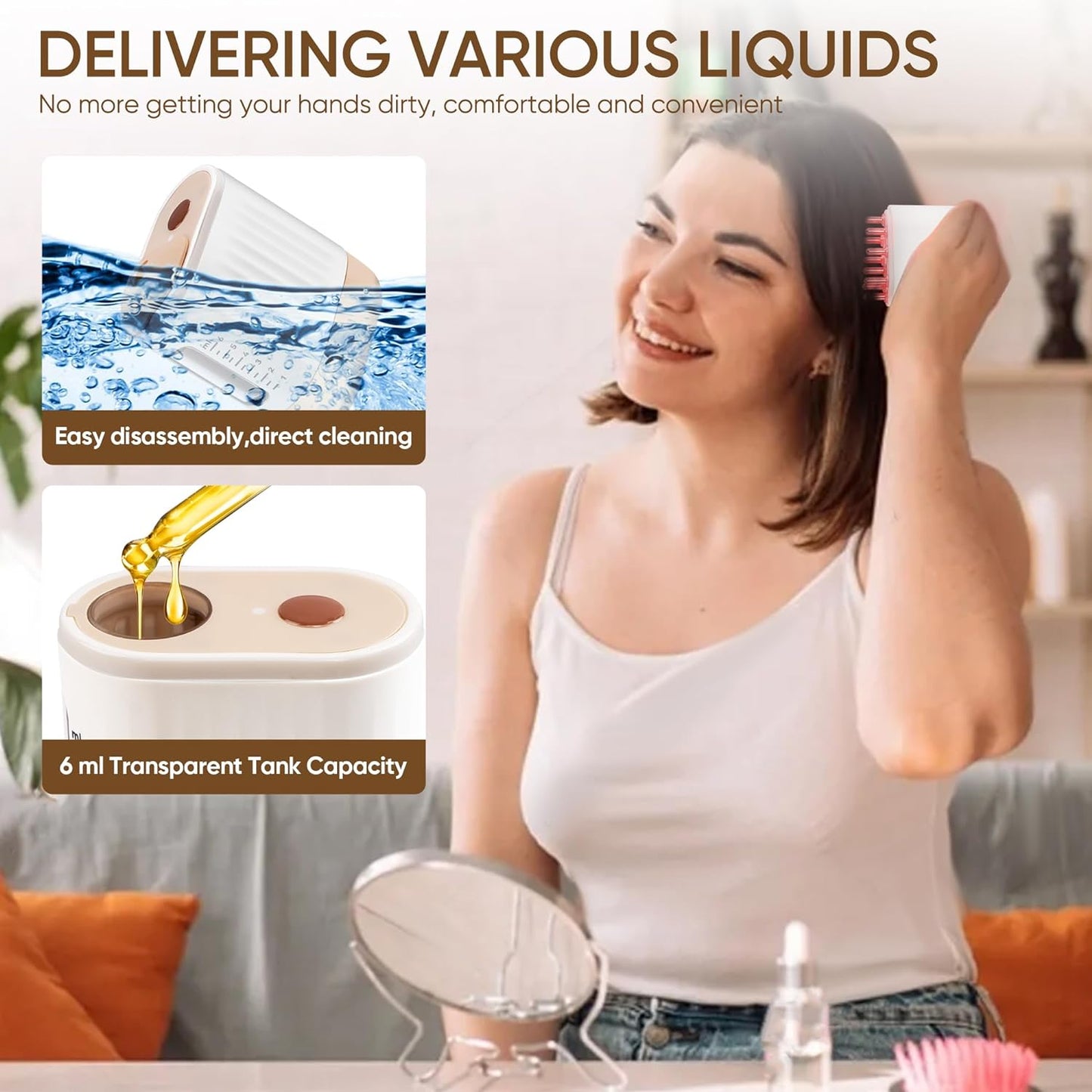 2 in 1 Scalp Massager & Hair Oil Applicator
