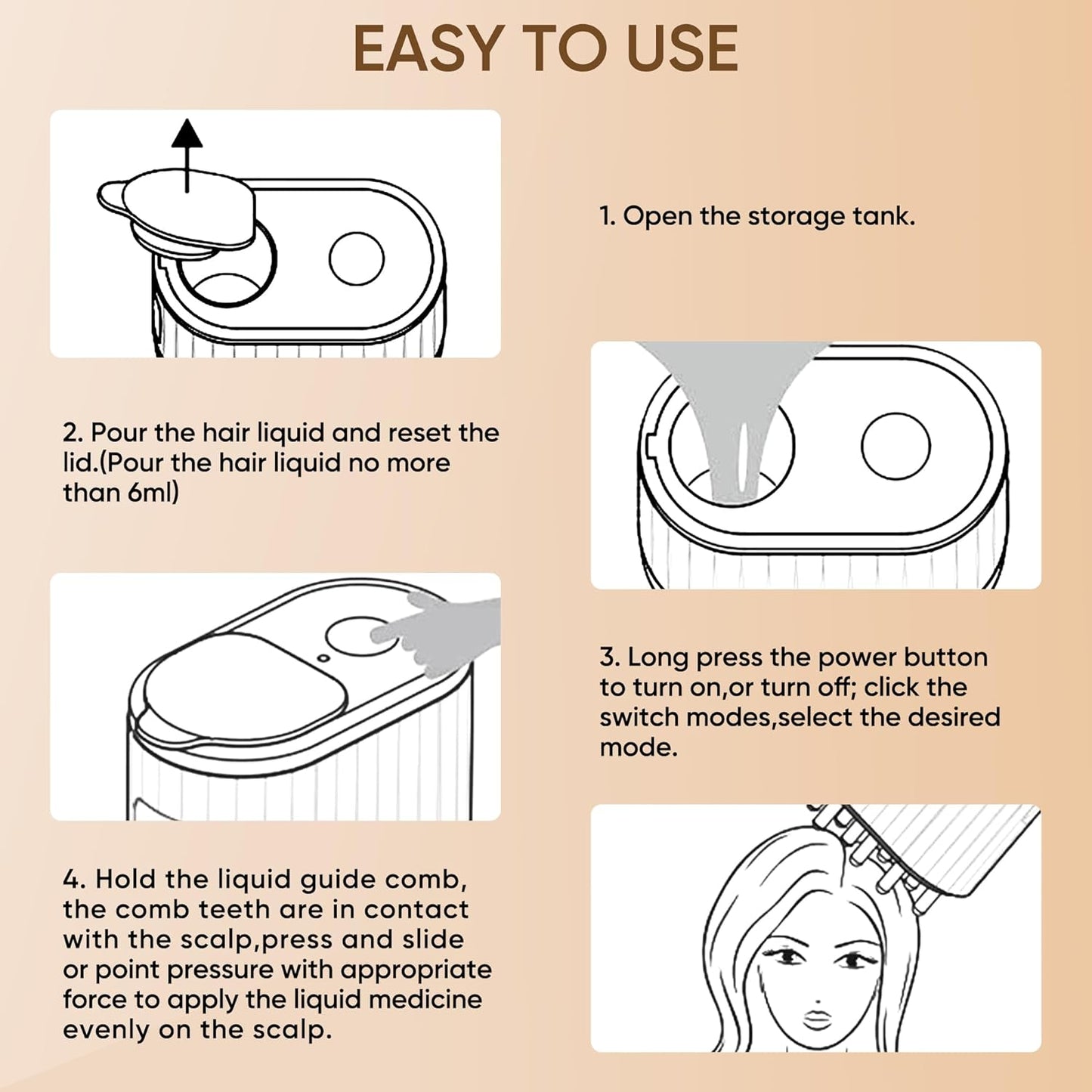 2 in 1 Scalp Massager & Hair Oil Applicator