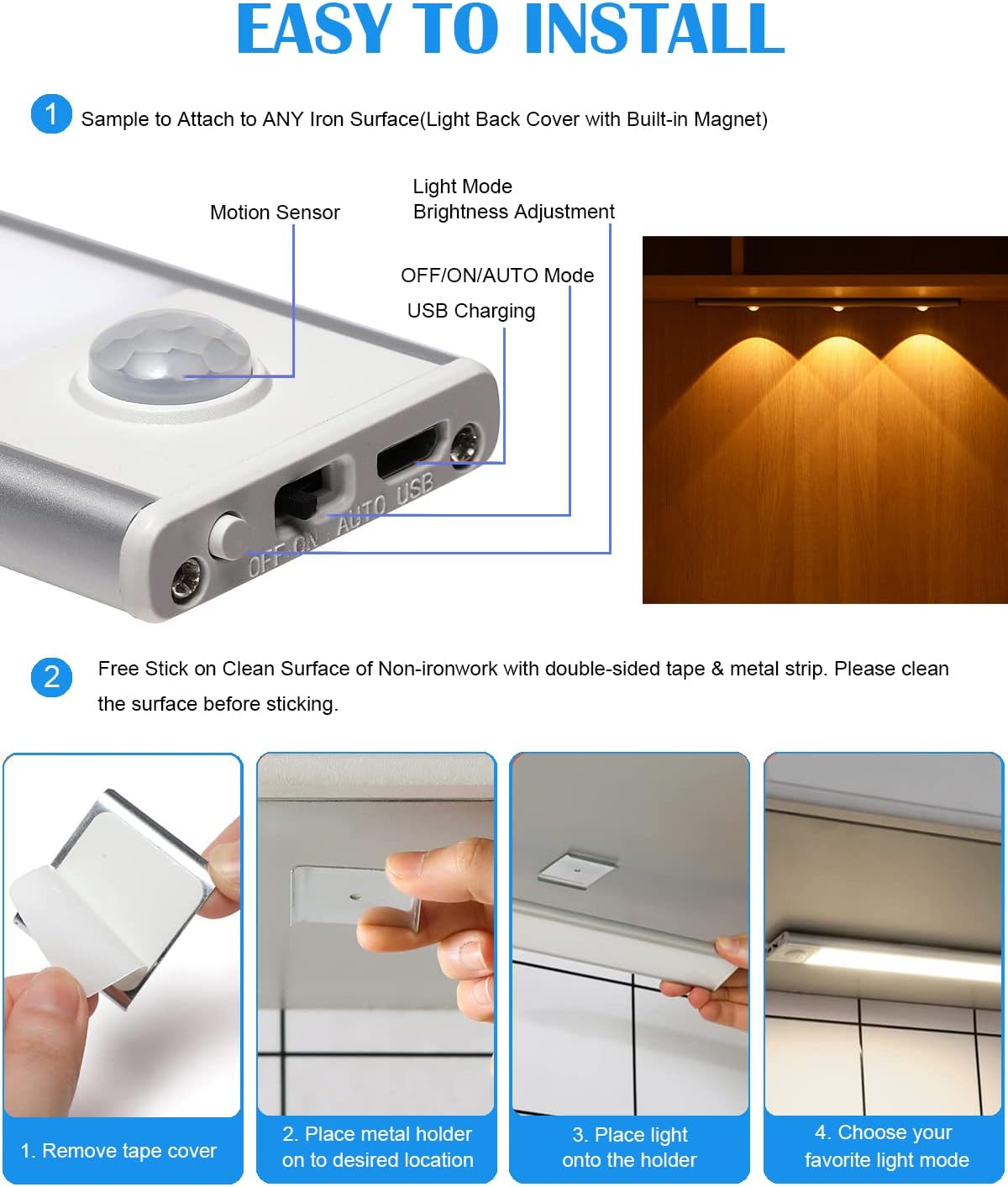 Wireless Motion Sensing Lights