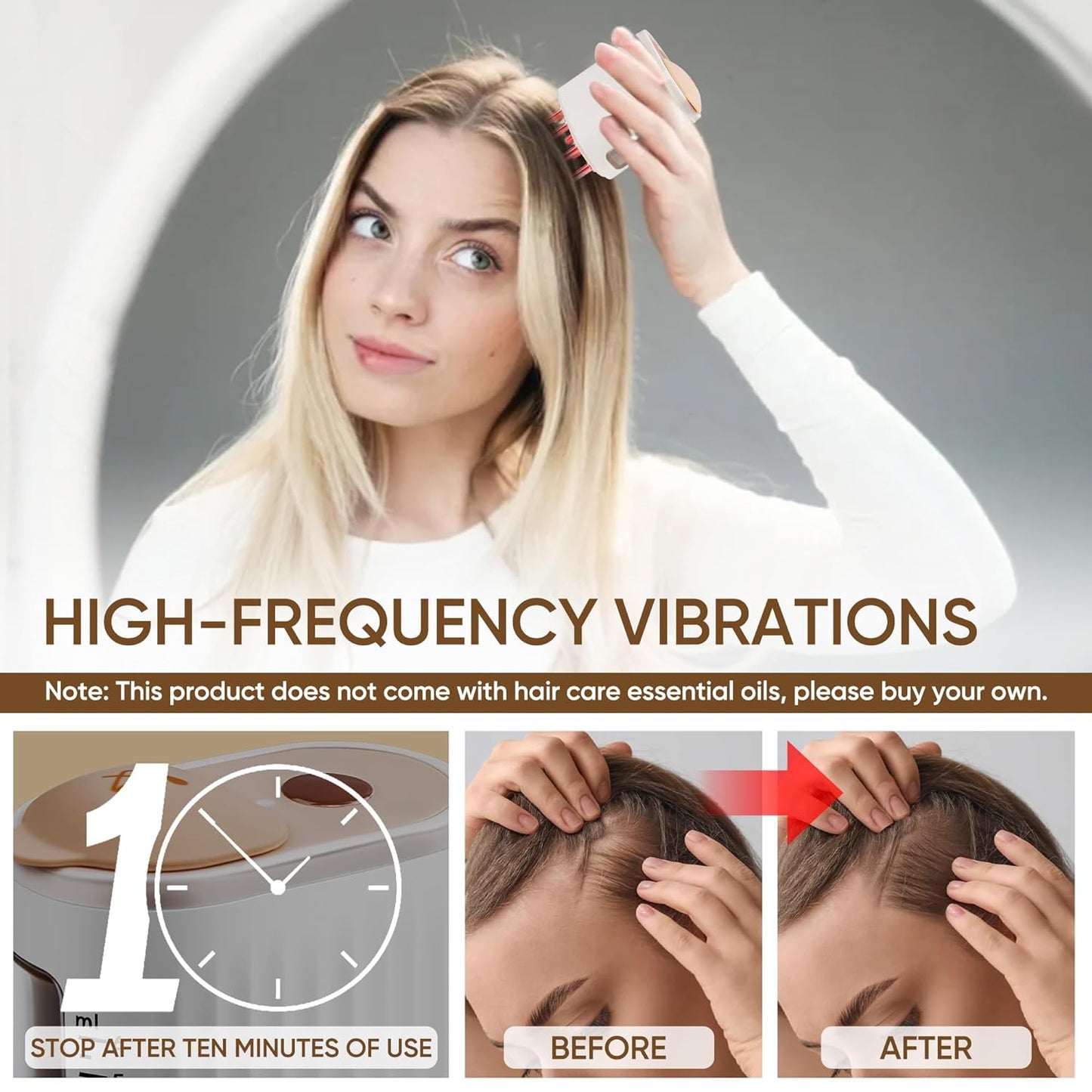 2 in 1 Scalp Massager & Hair Oil Applicator