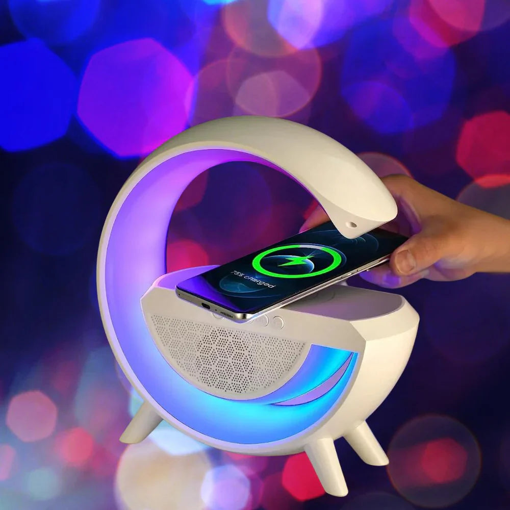 G-Shape Wireless Charging Speaker Lamp