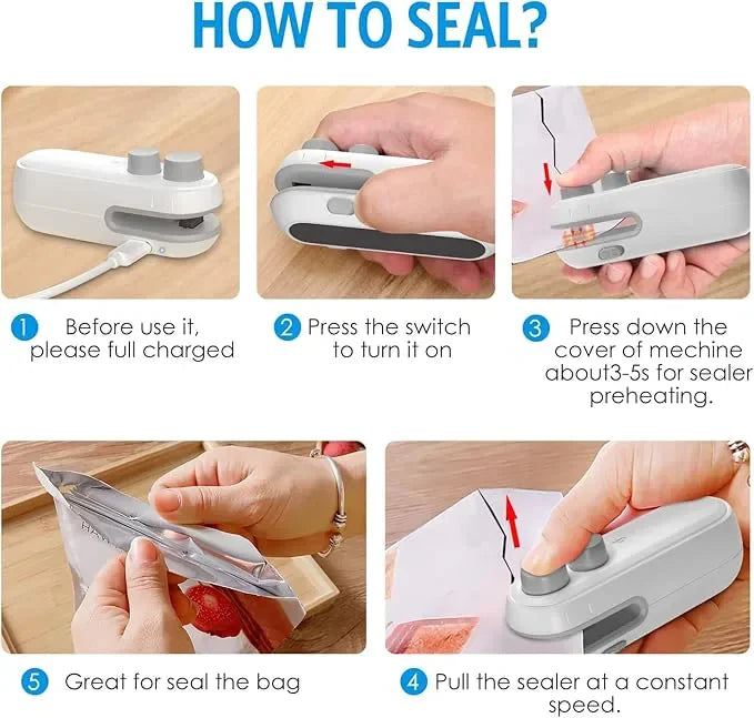 2 In 1 Rechargeable Mini Sealer